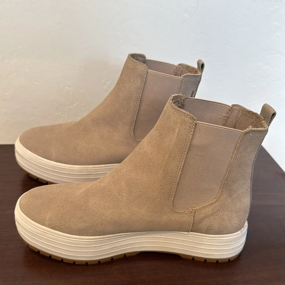 Keds Beige Platform Chelsea Sneakers
